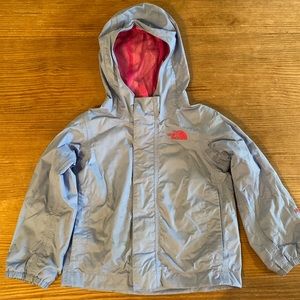 Girls North Face Light Weight Rain Coat, 2T
